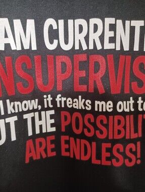 Unsupervised Graphic Tee - Black XL